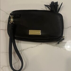 Steve Madden Black Wristlet with Gold Accents